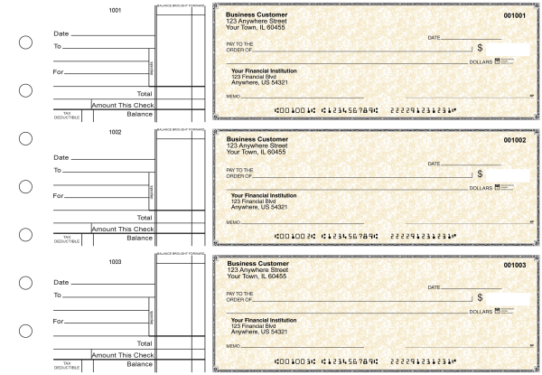 Tan Parchment Standard Business Checks