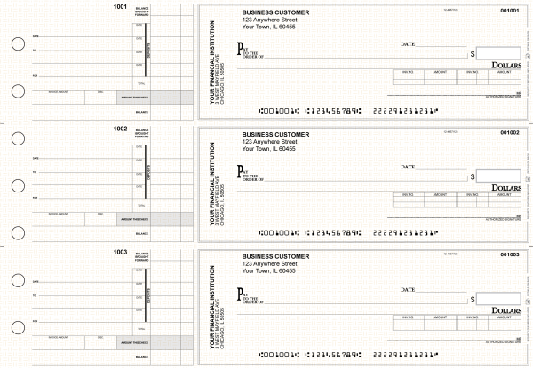 Tan Knit Invoice Business Checks
