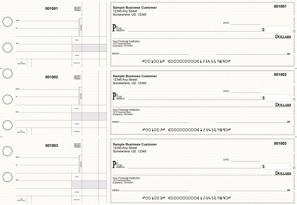 Tan Knit Standard Disbursement Business Checks