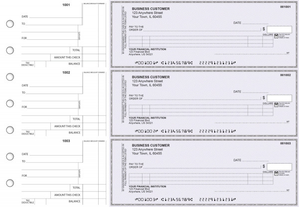 Purple Safety Itemized Counter Signature Business Checks