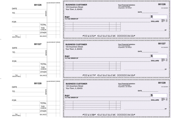 Purple Safety Itemized Payment Business Checks