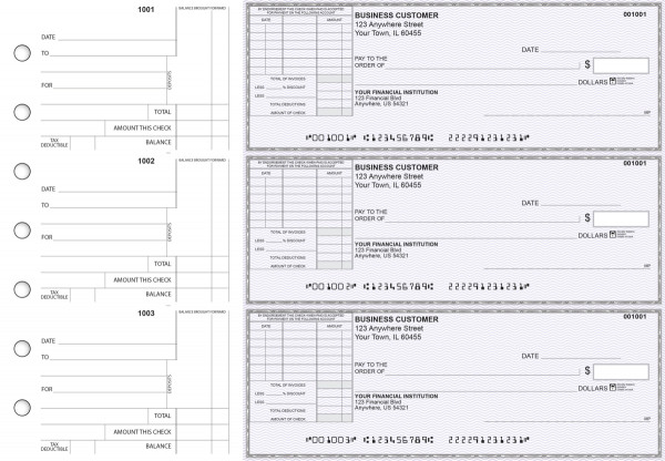 Purple Safety Standard Itemized Invoice Business Checks