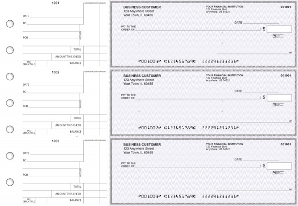 Purple Safety Standard Mailer Business Checks