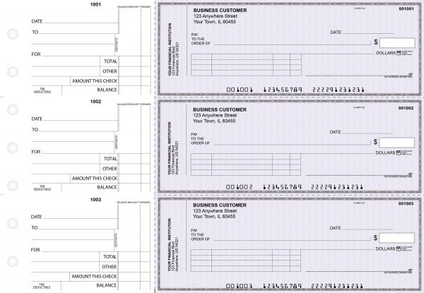 Purple Safety Standard Invoice Business Checks