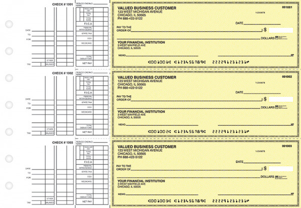 Yellow Safety Multi Purpose Business Checks