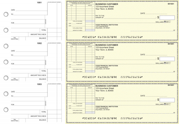 Yellow Safety Standard Itemized Invoice Business Checks