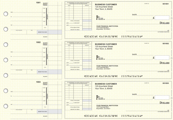 Yellow Knit Itemized Invoice Business Checks