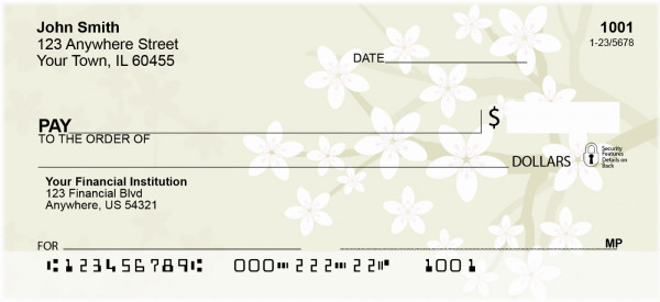 Cherry Blossoms Branches Personal Checks