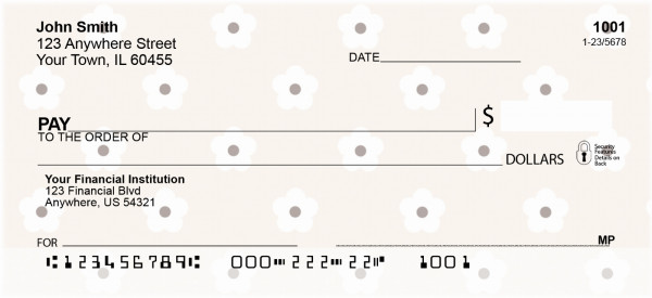 Flower Print Personal Checks