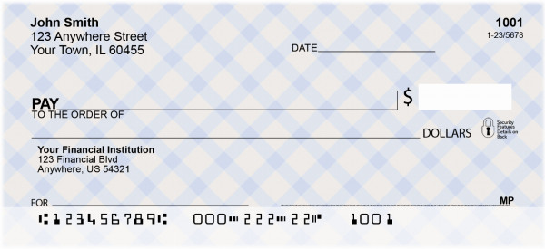 Gingham Personal Checks
