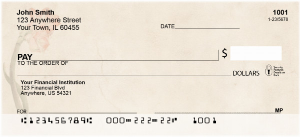 Vintage Wildflowers Personal Checks