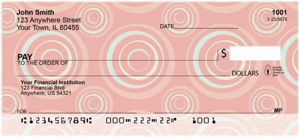 Circle Pattern Personal Checks