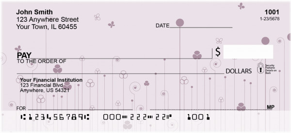 Rising Flowers Personal Checks