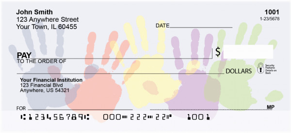 Children's Handprints Personal Checks