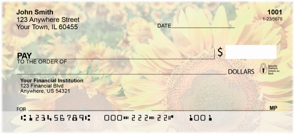 Field of Flowers Personal Checks