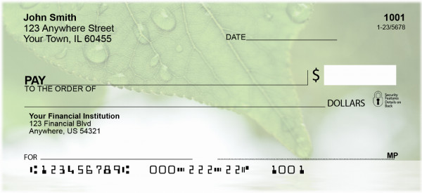 Leaves Over Water Personal Checks
