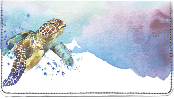 Elegant Sea Turtles Leather Cover