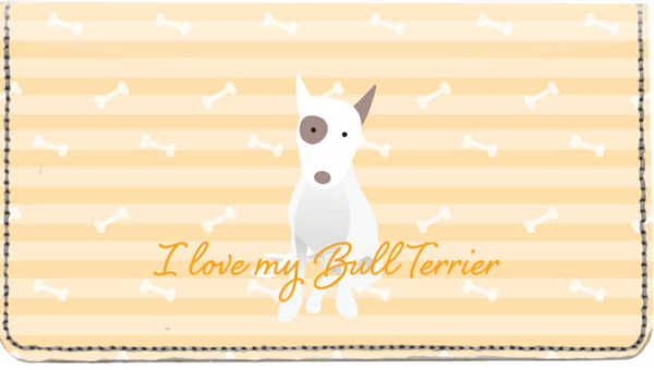 My Bull Terrier Loves Me Leather Cover
