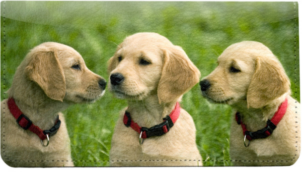 Cute Puppies Leather Cover