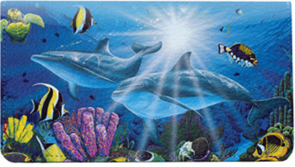 Dolphins Leather Cover
