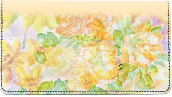 Painted Flowers Leather Cover