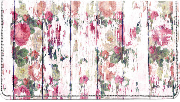 Shabby Chic Flowers Leather Cover