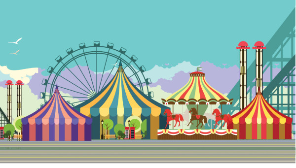 Amusement Park Leather Cover