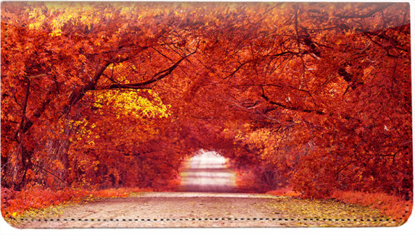 Autumn Roads Leather Cover