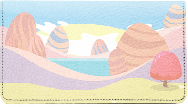 Candyland Leather Checkbook Cover