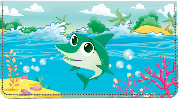 Cute Marine Life Leather Checkbook Cover