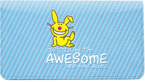 Its Happy Bunny Leather Cover