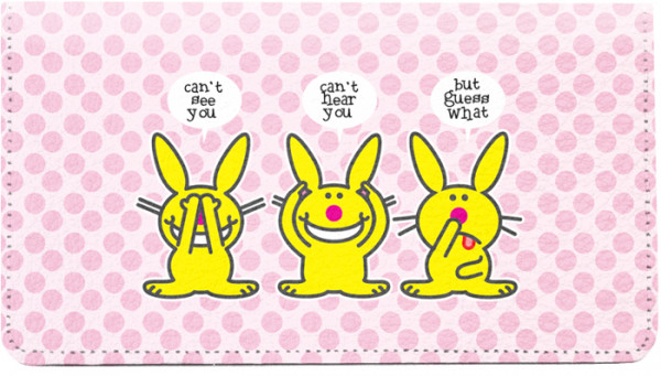 It's Happy Bunny Funny Leather Cover