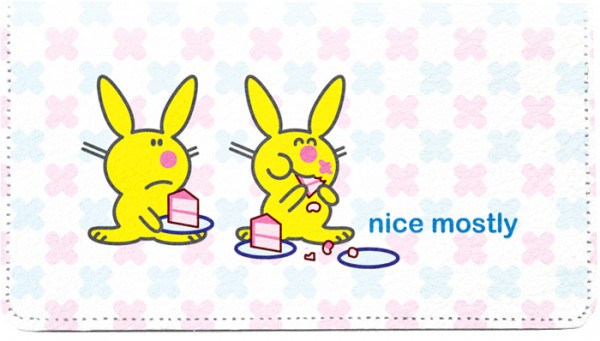 It's Happy Bunny Not So Guilty 2 Leather Cover