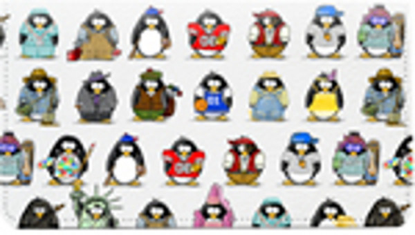 Jen Goode's Penguin Personalities Leather Cover