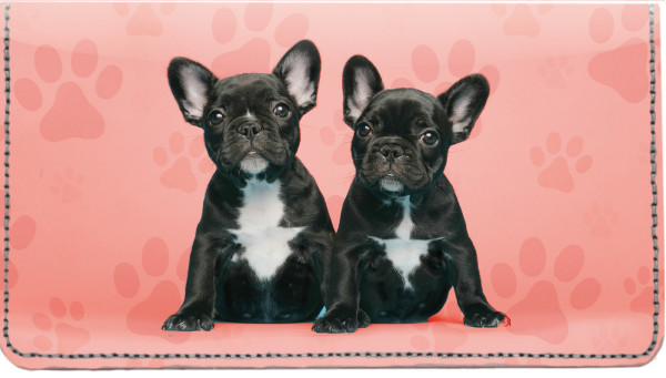French Bulldog Pups Keith Kimberlin Leather Cover