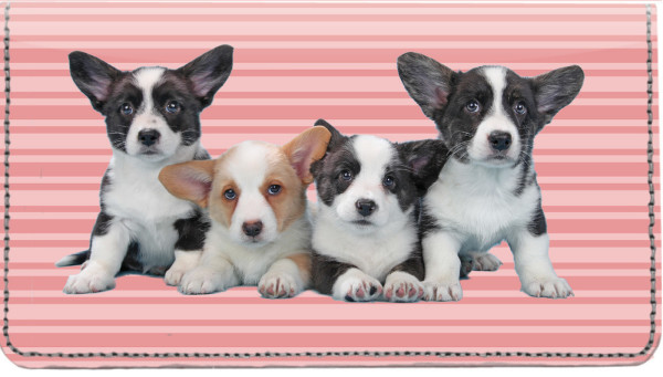 Corgi Pups Keith Kimberlin Leather Cover