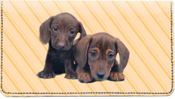 Dachshunds Pups Keith Kimberlin Leather Cover