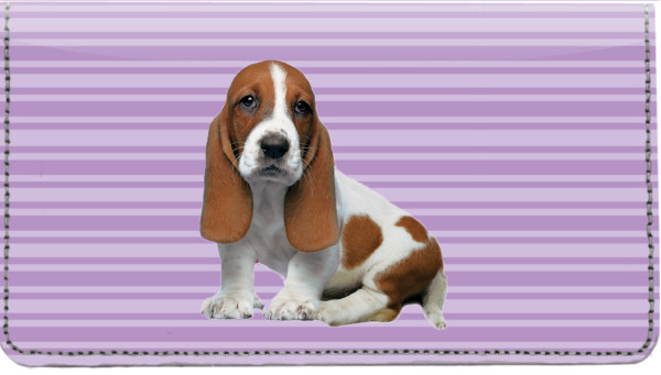 Basset Hound Pups Keith Kimberlin Leather Cover
