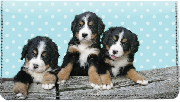 Bernese Mountain Dog Pups Keith Kimberlin Leather Cover