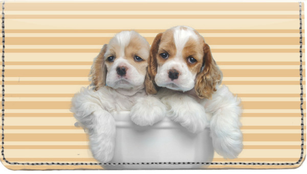Cocker Spaniel Pups Keith Kimberlin Leather Cover