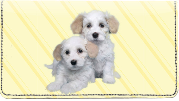 Havanese Pups Keith Kimberlin Leather Cover