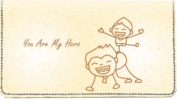 Dad is my Hero Leather Cover