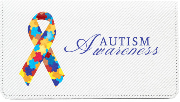 Autism Awareness Ribbon Leather Cover