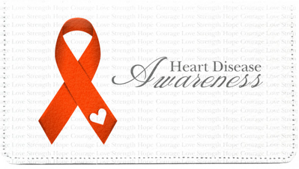 Heart Disease Awareness Leather Cover