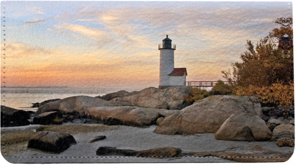 Lighthouses Leather Checkbook Cover