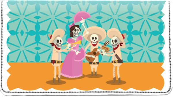 Dia de los Muertos Leather Cover