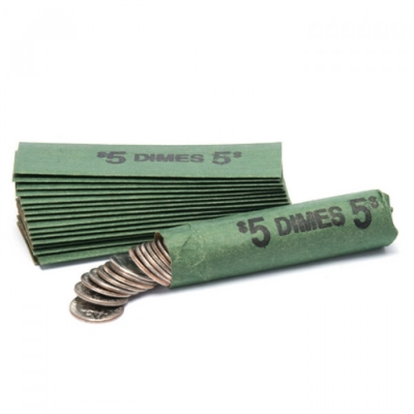 Flat Colored Dime Coin Wrappers