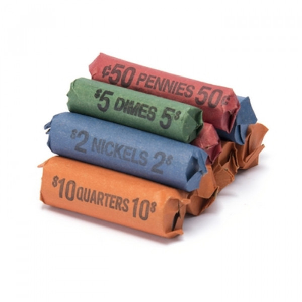 300 Assorted Flat Colored Coin Wrappers