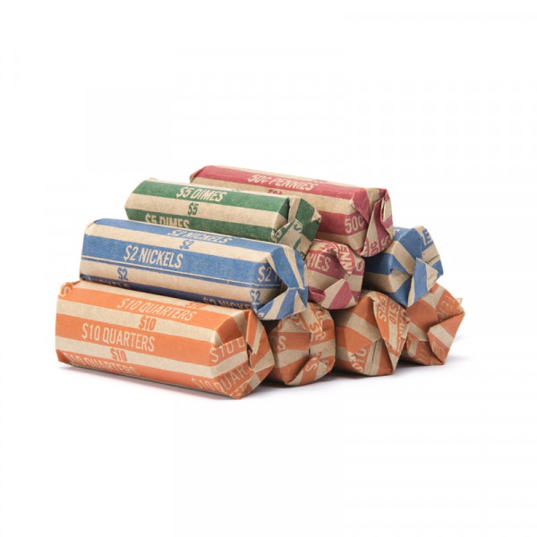 300 Assorted Flat Striped Coin Wrappers