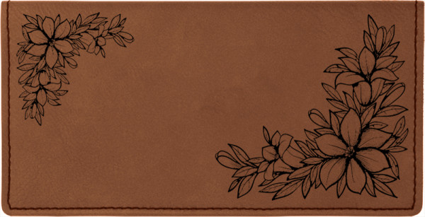 Floral Filigree Engraved Leather Cover